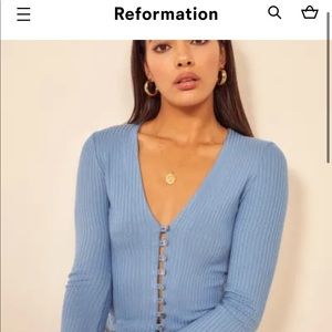 Reformation Gellar Knit Top